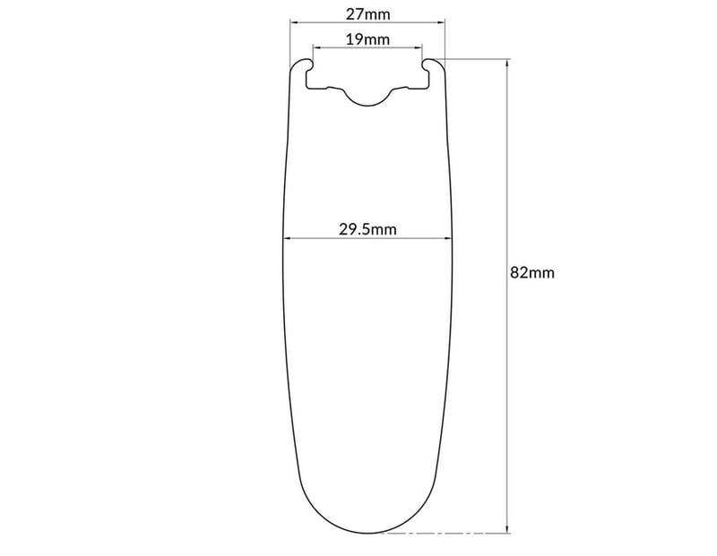 HUNT 82 Carbon Aerodynamicist Rim Profile