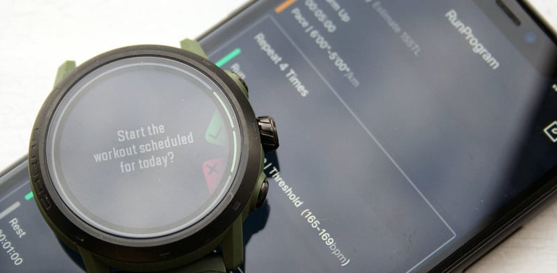 Coros Apex 2 Pro, structured workouts, training plans