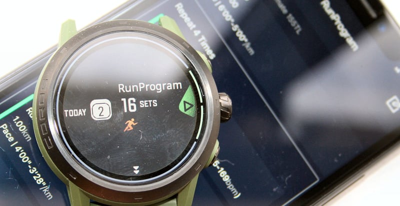 Coros Apex 2 Pro, structured workouts, training plans