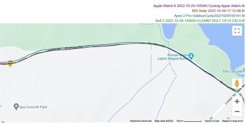 coros apex 2 bike trees test