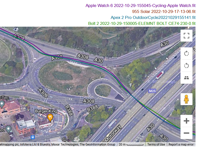 coros apex 2 bike underpass t gps test