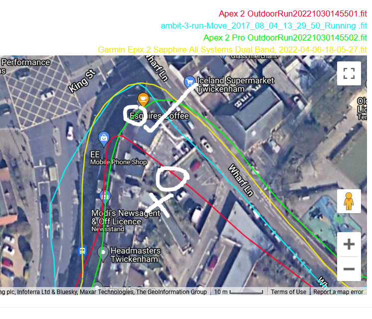 coros apex 2 run under hoarding gps test