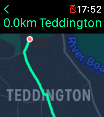 Workout View setup - map thumbnail overview