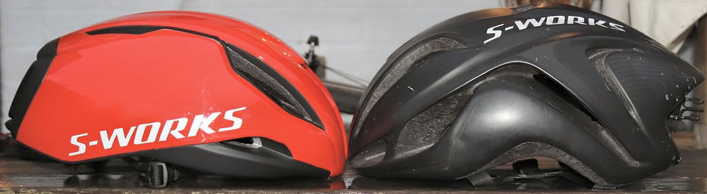 Evade 3 Specialized S-Works Road Helmet side comparison