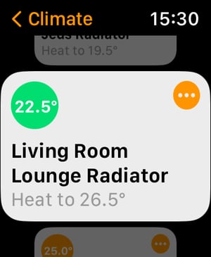 EVE Thermo on Apple Watch, Apple Home