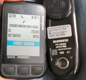 Stages Power LR Shimano Dura-Ace R9200 Dual Sided Power Meter pair to wahoo