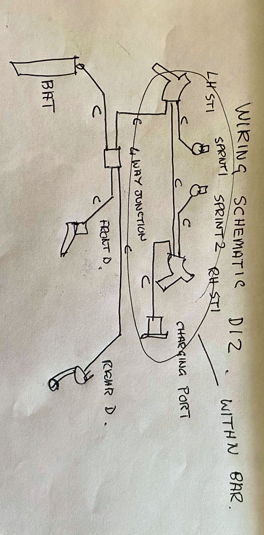 Di2 11 speed wiring diagram - generic, but for coefficient bars