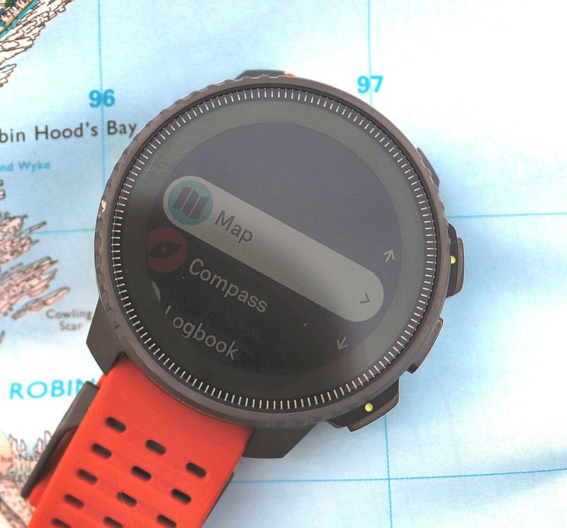 Suunto Vertical Map Menu