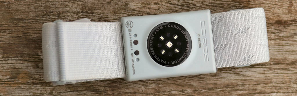 COROS Heart Rate Monitor sensor and underside