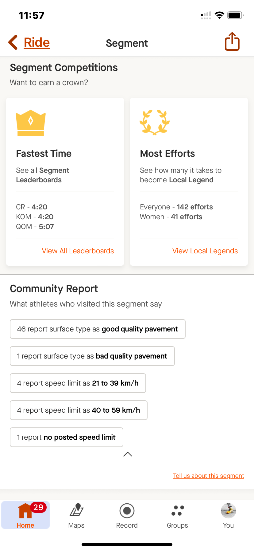 Garmin Edge (Via Connect) Map Indicators, Plus Strava Community Surface Reporting