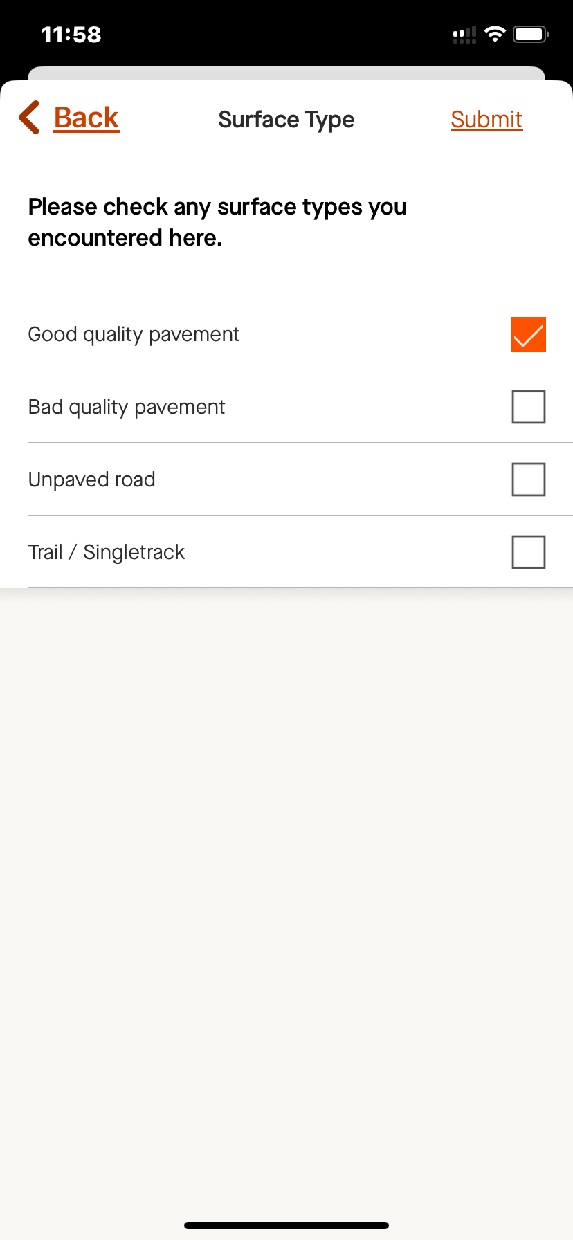 Garmin Edge (Via Connect) Map Indicators, Plus Strava Community Surface Reporting