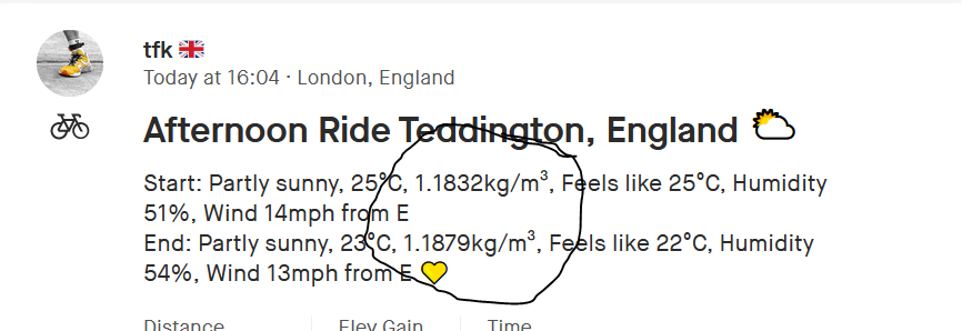 Air Density - Now On Strava Via Klimat