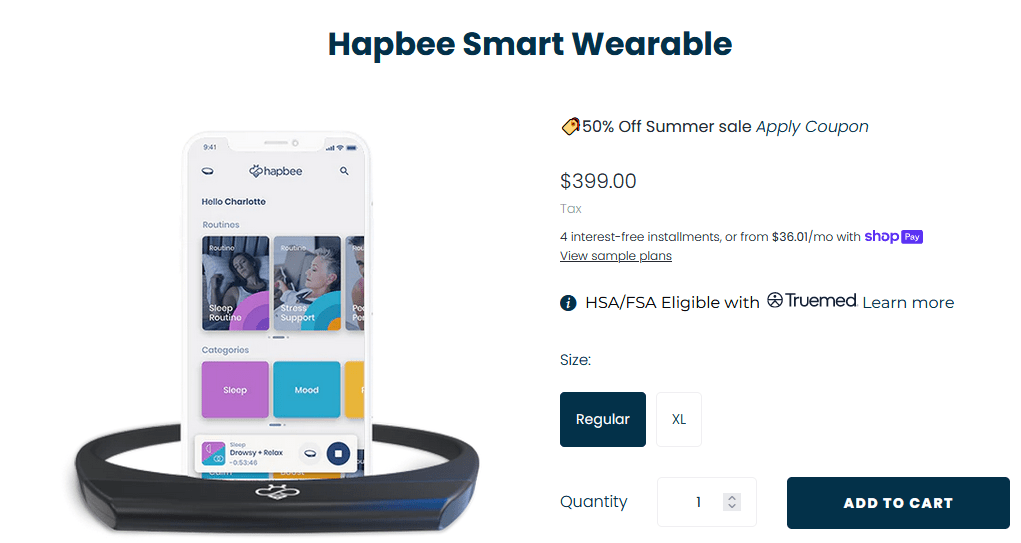 hapbee sale discount