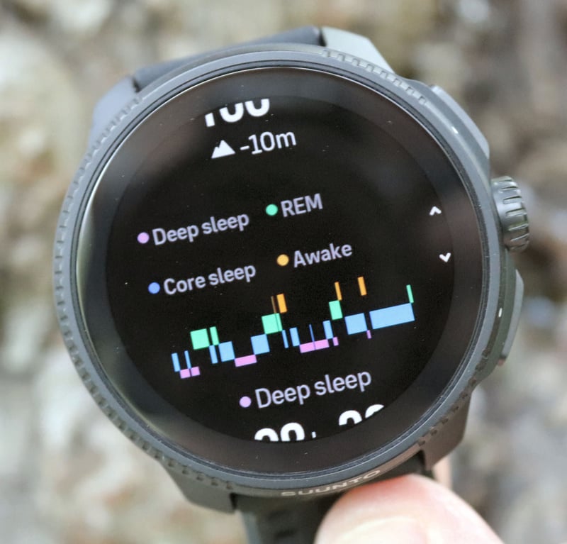 Suunto RACE sleep stages