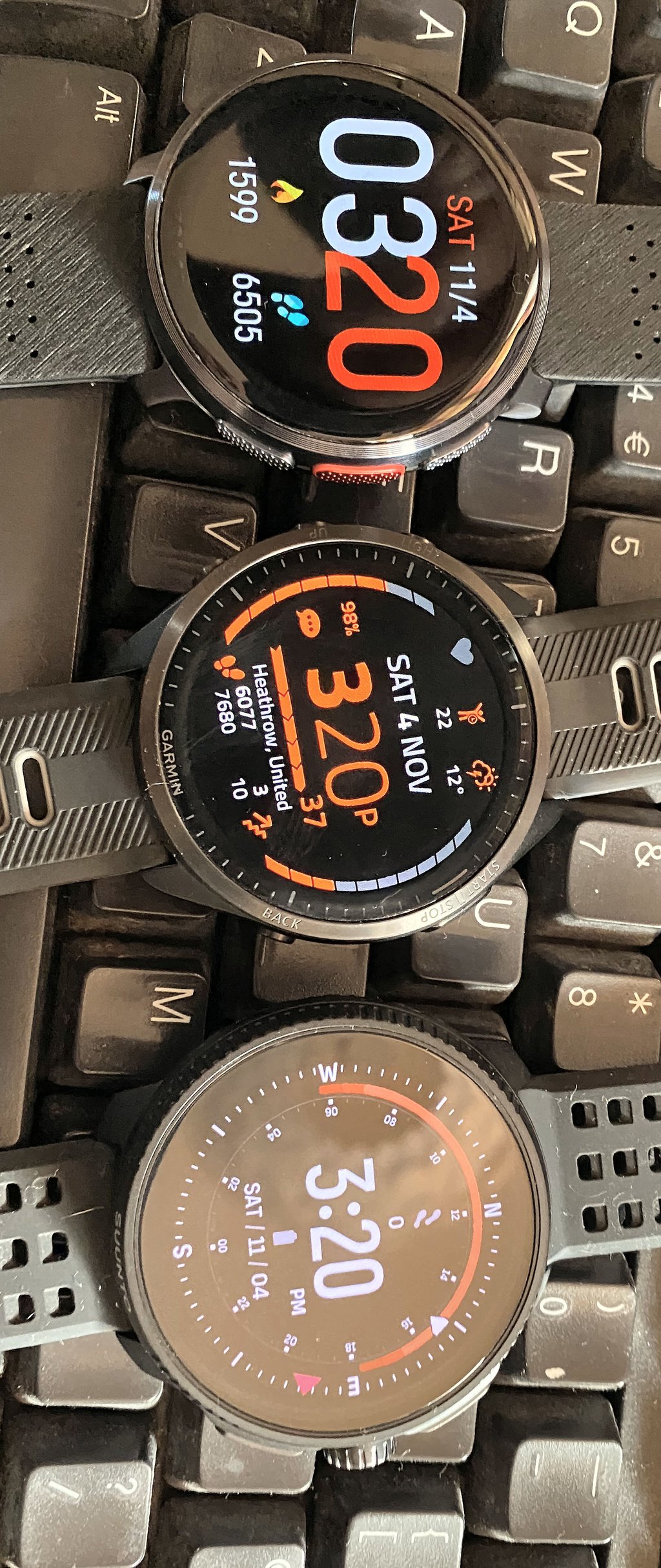 WatchFace: Polar Vantage V3 vs Garmin 965 vs Suunto Race 
