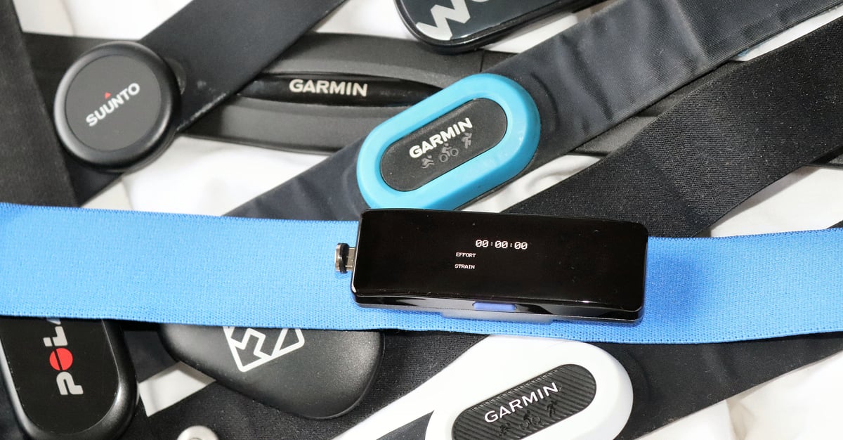 Fourth Frontier X2 ECG chest strap alongside Polar H10 and Garmin HRM-PRO Plus for heart rate accuracy comparison