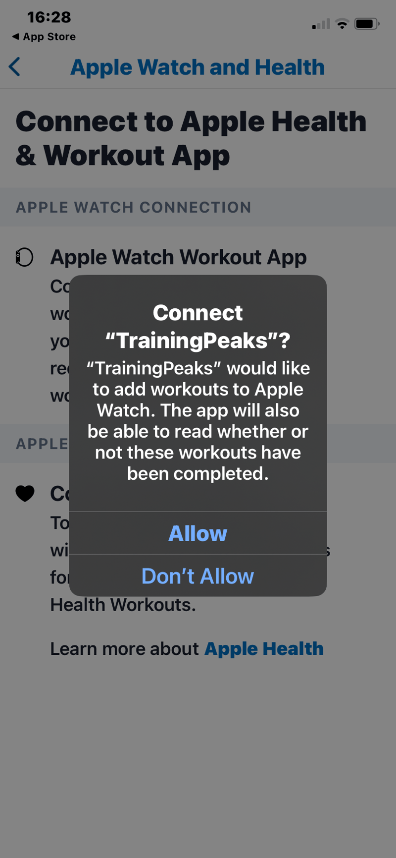 Training peaks workouts and plans on apple watch