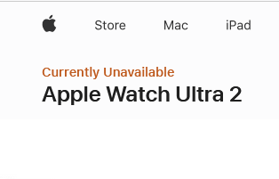 apple watch ultra 2 unavailable
