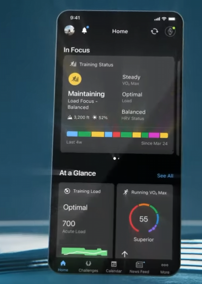 New Look Garmin Connect mobile app