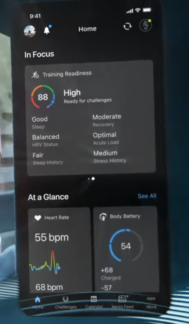 New Look Garmin Connect mobile app