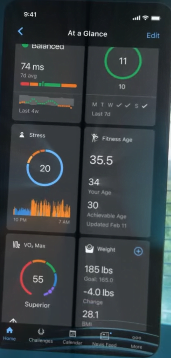 New Look Garmin Connect mobile app