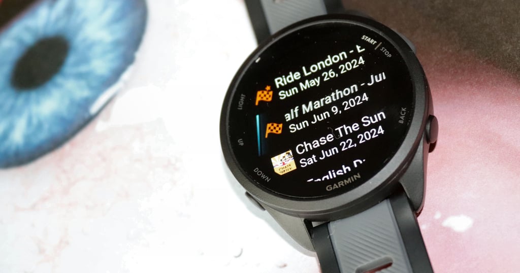 Garmin Forerunner 165 Event Calendar