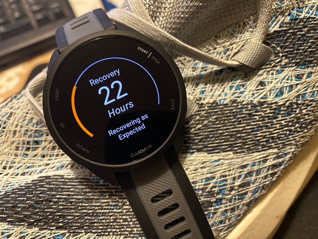 Garmin Forerunner 165 Recovery time