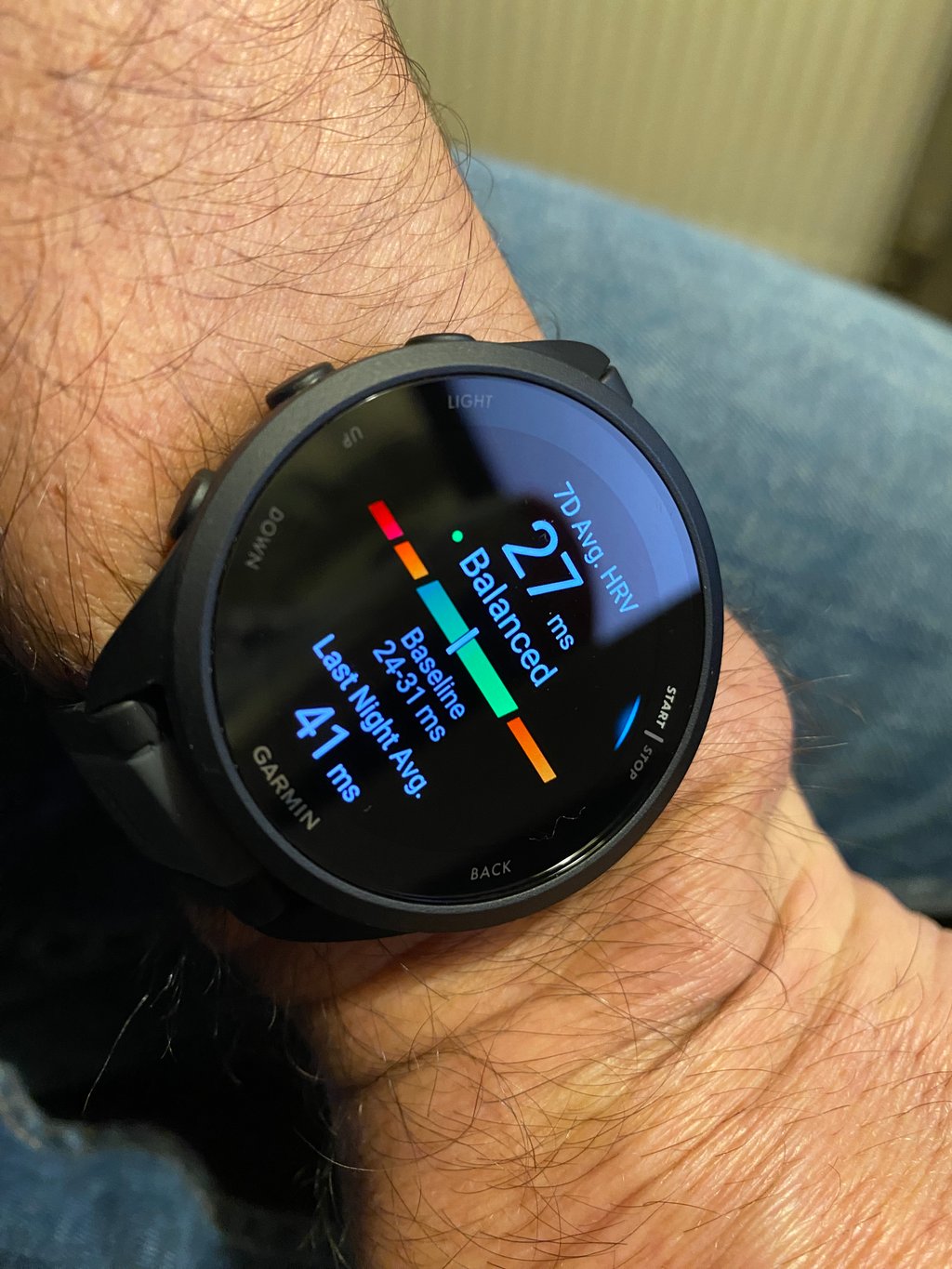 Garmin Forerunner 165 HRV Status