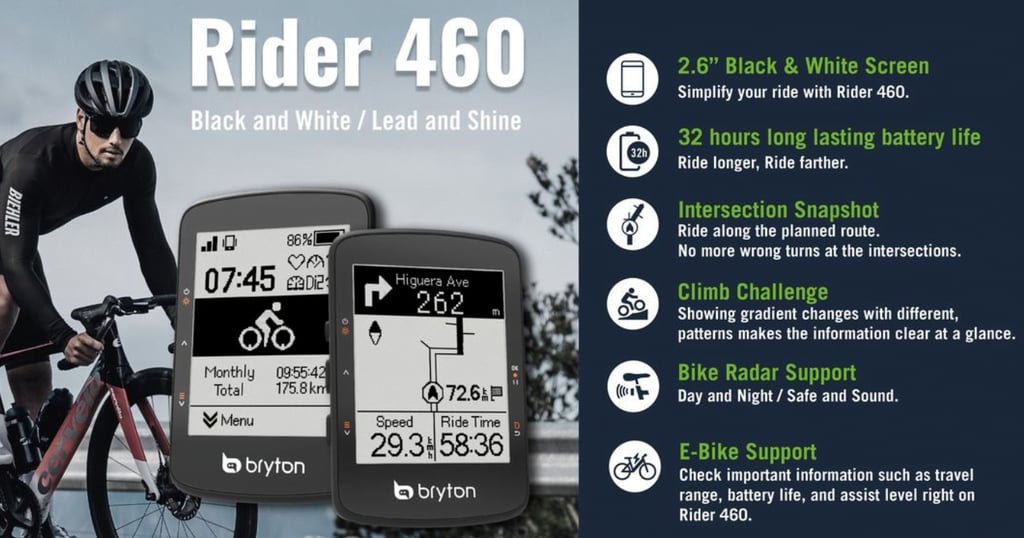 bryton rider 460 review comparison gps bike computer