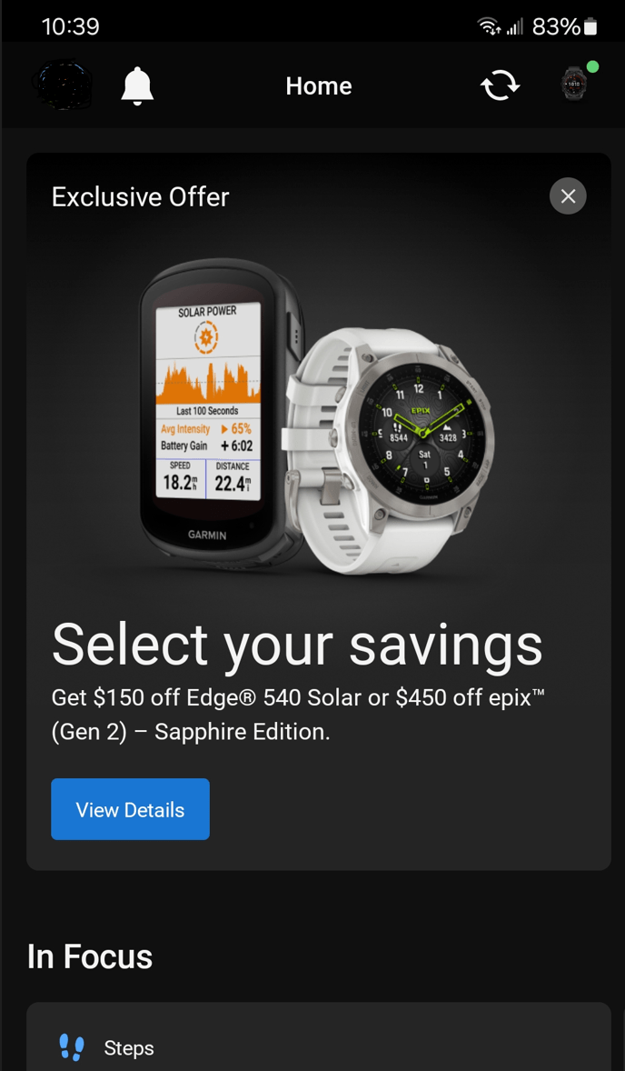 Are In-App Ads Fair In Garmin Connect - Opinion