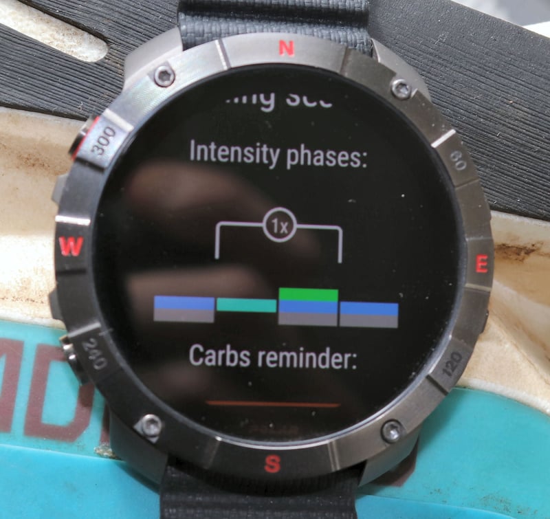 Polar Grit X2 Structured Run Workout Details