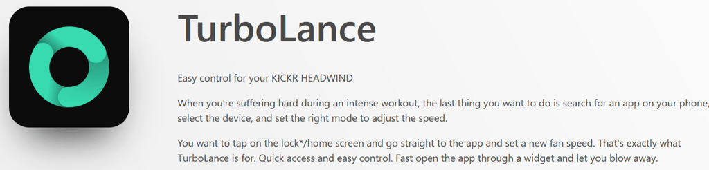 Turbolance headwind control app