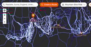 strava heatmap gravel mountain bike