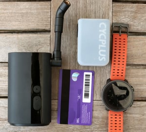 QiCYCLE Mini Electric Bicycle Pump Size comparison Air Compressor