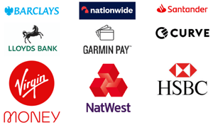 How to use curve with Garmin PAY hsbc santander lloyds virgin santander barclays nationwide natwest