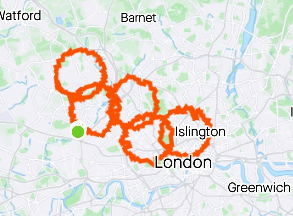 Paris 2024 : Olympic Rings - Strava Art From Matt Christie