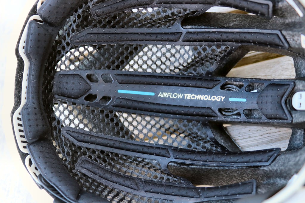 Rudy Project Rebel cycling Helmet underside, inside netting