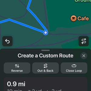 Apple Watch 10 custom route Creation poorly chooses trails