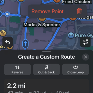 Apple Watch 10 custom route Creation works well on roads and pavements