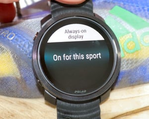 Polar Vantage M3 aod sport settings