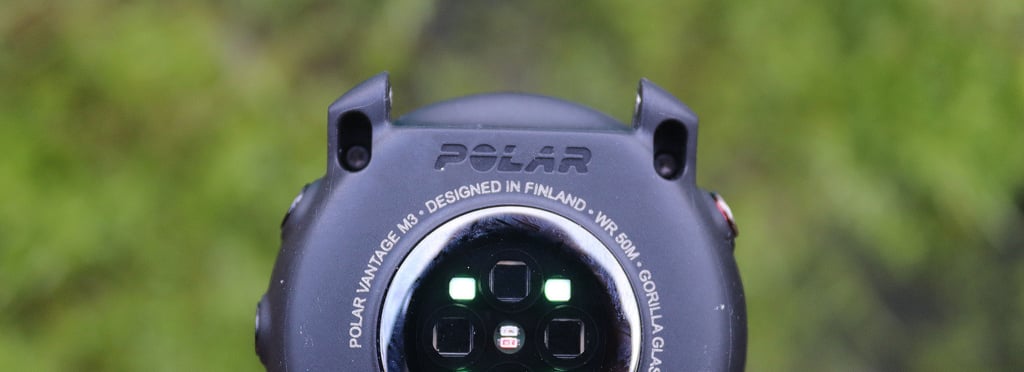 Polar Vantage M3 Review showing strap lugs on body