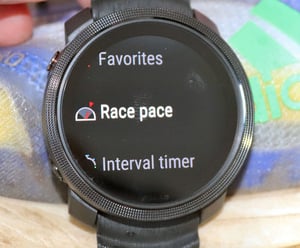 Polar Vantage M3 race pace workout