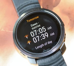 Polar Vantage M3 sunrise dawn