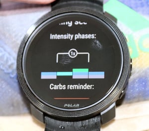 Polar Vantage M3 workout steps