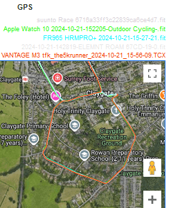 Polar Vantage M3 GPS Accuracy: Road - Good