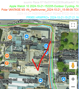 Polar Vantage M3 GPS Accuracy Test results : Road - Good