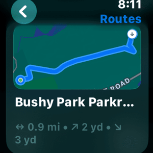View custom route on Apple Watch in MAPS Library