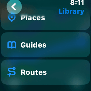 Start a custom route on Apple Watch in MAPS Library