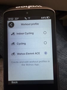 ELEMNT ACE Workout Profiles to be renamed