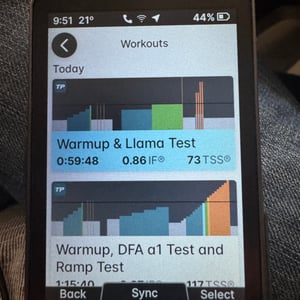Wahoo ELEMNT ACE - Choose a scheduled workout